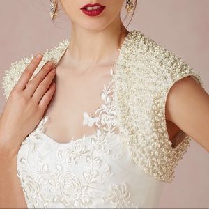 BHLDN - Anthropologie Pearlwise Bolero by Moyna